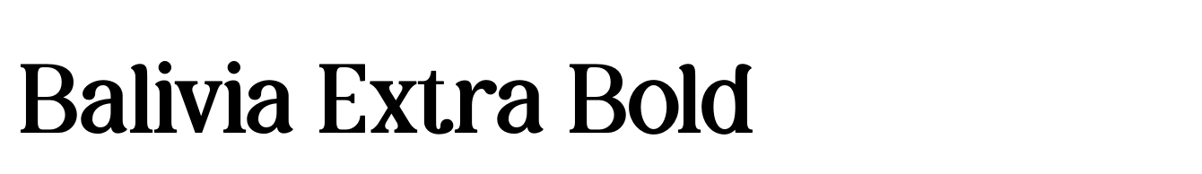 Balivia Extra Bold
